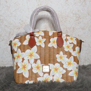 Dooney & Bourke Plumeria Geena Satchel (White)
